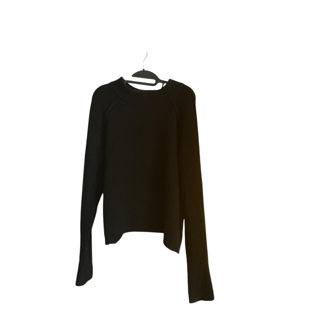 Free People Black Cowl Neck Sweater Relaxed Fit - Picture 3 of 10